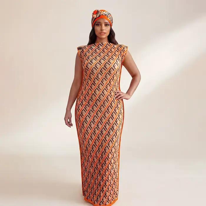 Nouvelle robe longue africaine avec écharpe, mode féminine arabe du Moyen-Orient, style streetwear, 
