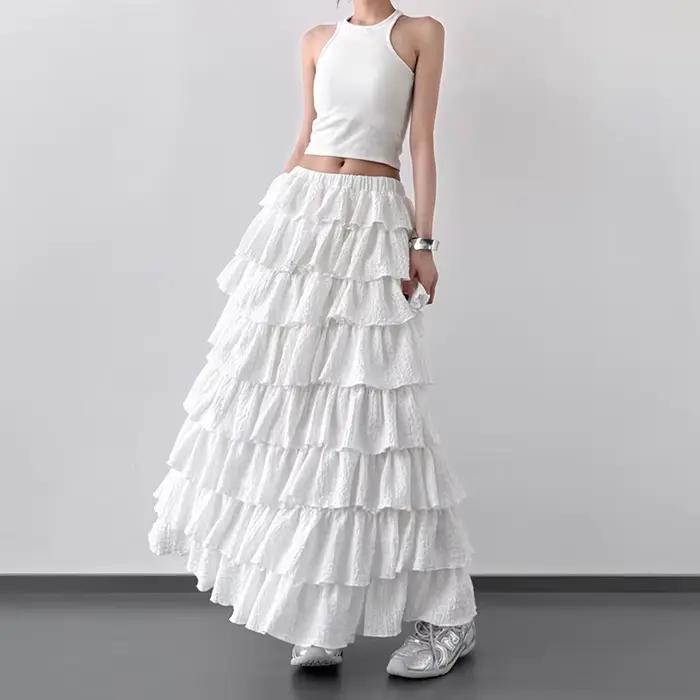 Nouvelle jupe droite en tube, couleur unie, style polyvalent et élégant pour femme, collection été 2