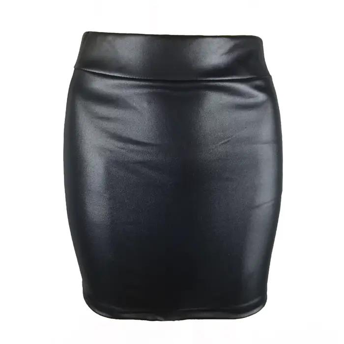 Jupe en cuir dos fendu femmes Sexy moulante jupe crayon Sexy bureau dame crayon paquet jupes taille 