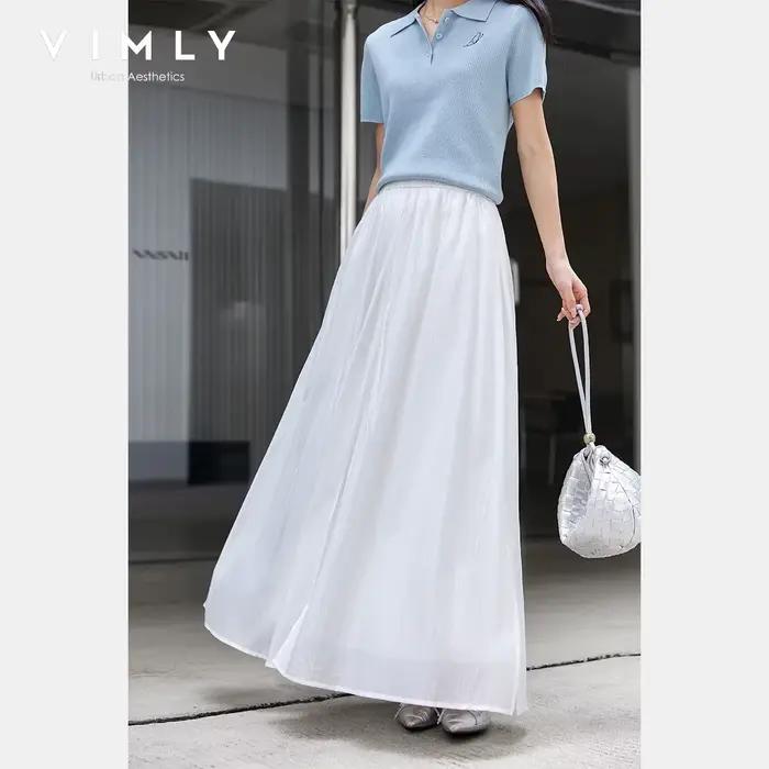 Jupe rétro en Lyocell VIMLY pour femme, nouvelle collection Printemps 2026, jupe parapluie fine et d