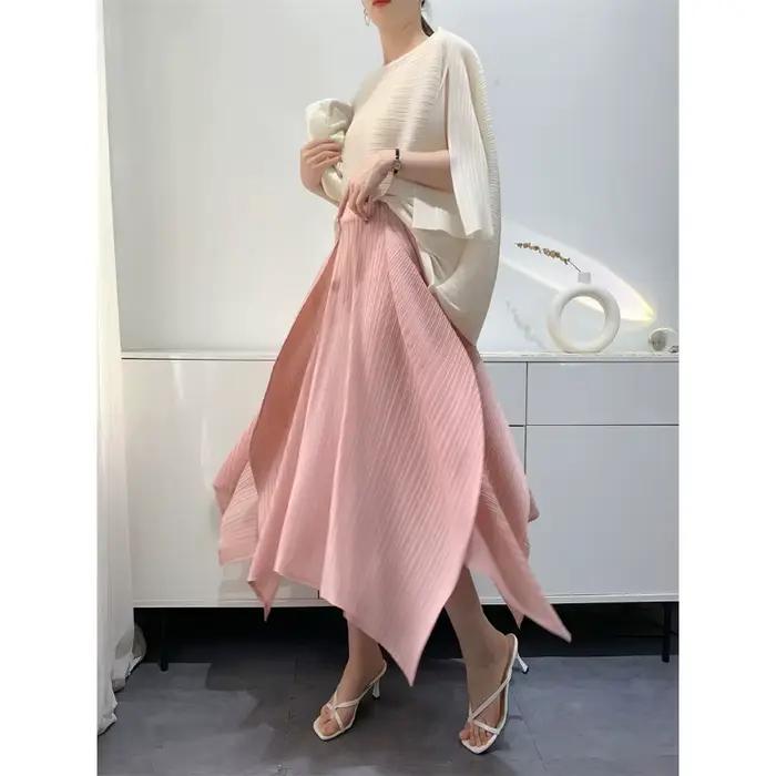 Jupe plissée Miyake pour femme, nouvelle collection été 2026, simple, décontractée, élégante, drapée