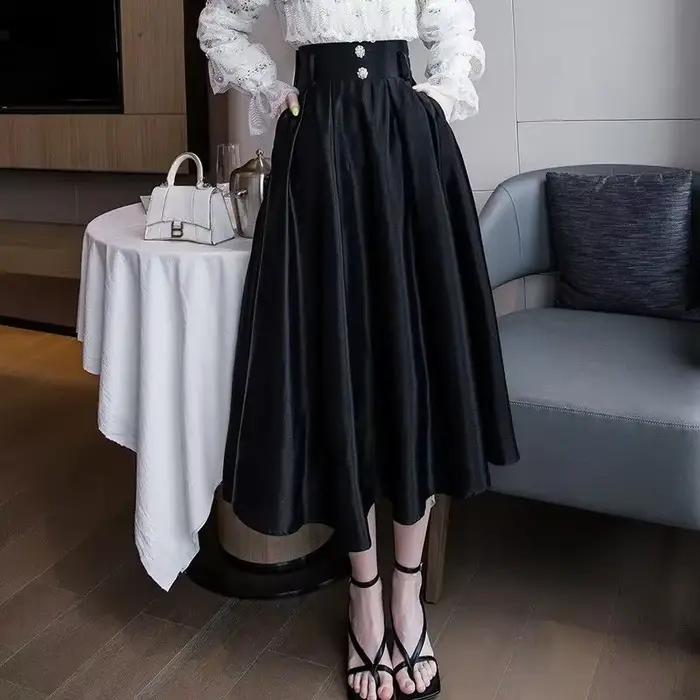 Jupe femme luxe élégant longue Maxi femme jupes décontracté une ligne vêtements tendance 2025 mode c