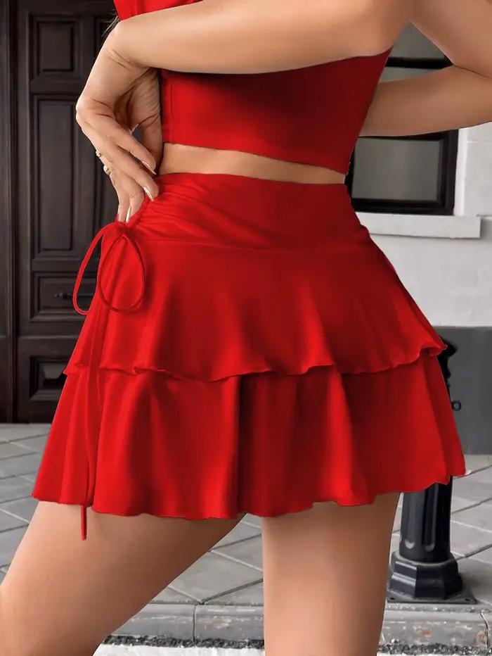 Nouvelle jupe unie Balletcore pour femme, mode estivale, polyvalente, taille haute, coupe ajustée, t