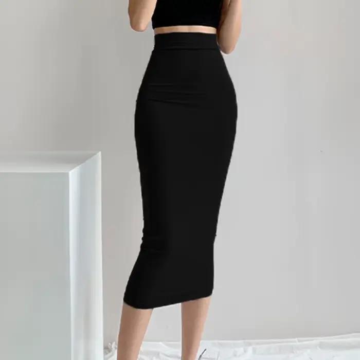 QOERLIN – jupe en cuir PU pour femme, Mini jupe noire Sexy à taille haute avec fermeture éclair, au-