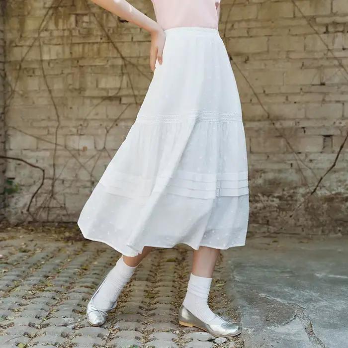 Jupe longue élégante pour femme Semir, taille élastique, coupe trapèze, nouvelle collection été 2025