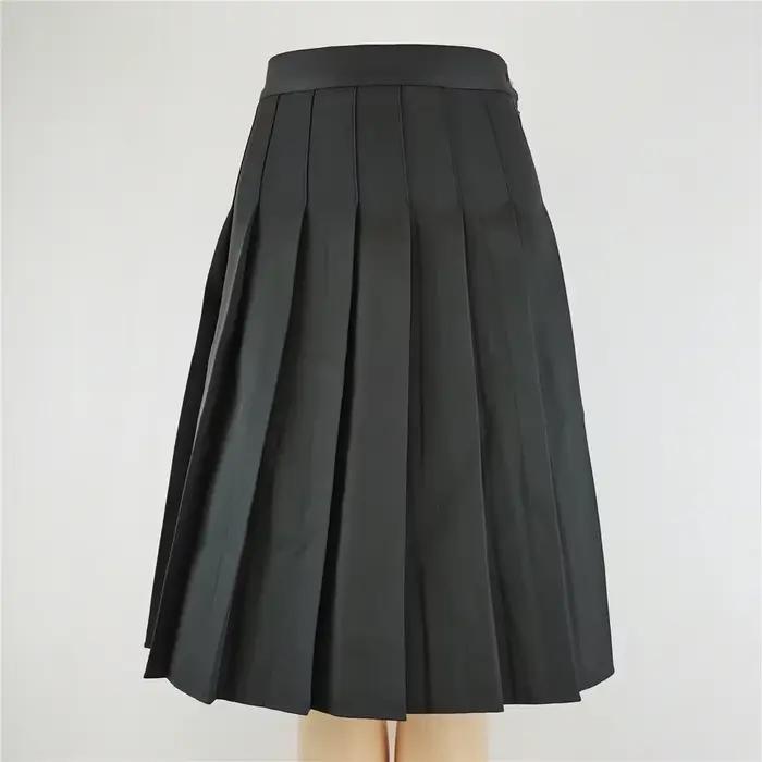 Jupe longue plissée pour femme, vêtements de mode coréenne, noir, blanc, grande taille, cosplay, Har