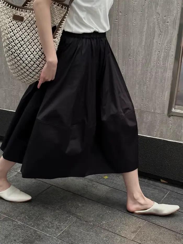 Jupe minimale décontractée pour femmes, style japonais, 100% coton