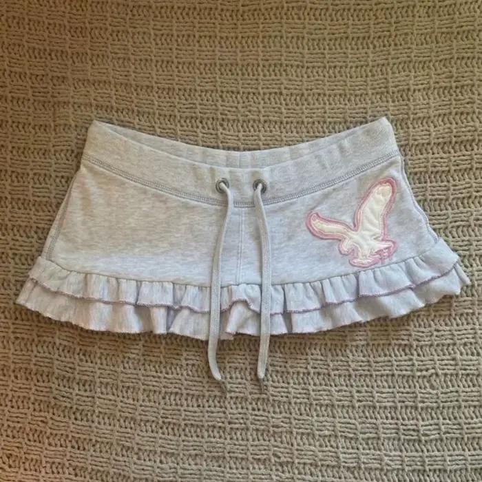 Mini-jupes Kimutomo pour femmes, style vintage, volants, patchwork, sexy, mode Y2k, esthétique Haraj