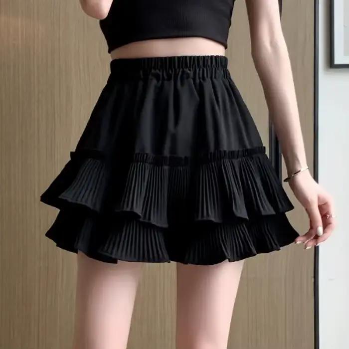 Jupe plissée courte pour femme, style gâteau bouffant, nouvelle collection printemps 2026, taille ha