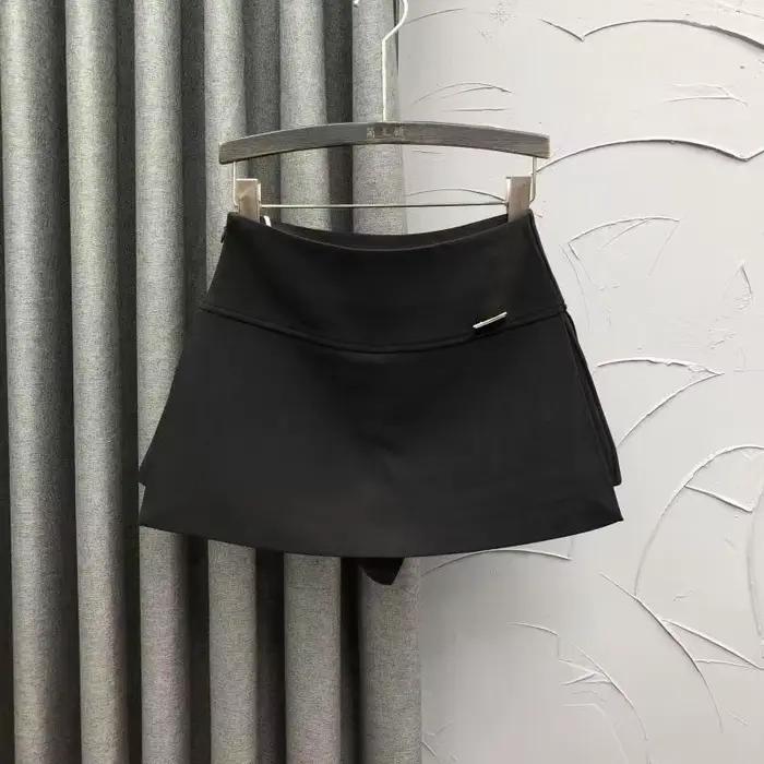 Jupe trapèze blanche simple, nouvelle tendance, taille haute, Sexy, couleur unie, taille élastique, 