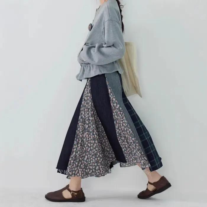 Jupe en jean style japonais