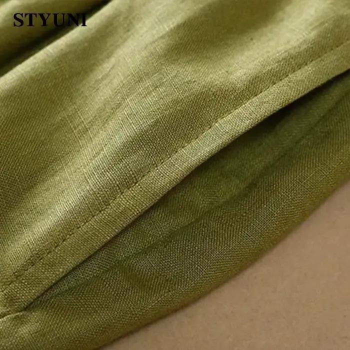 Jupe longue mi-mollet en lin pour femme