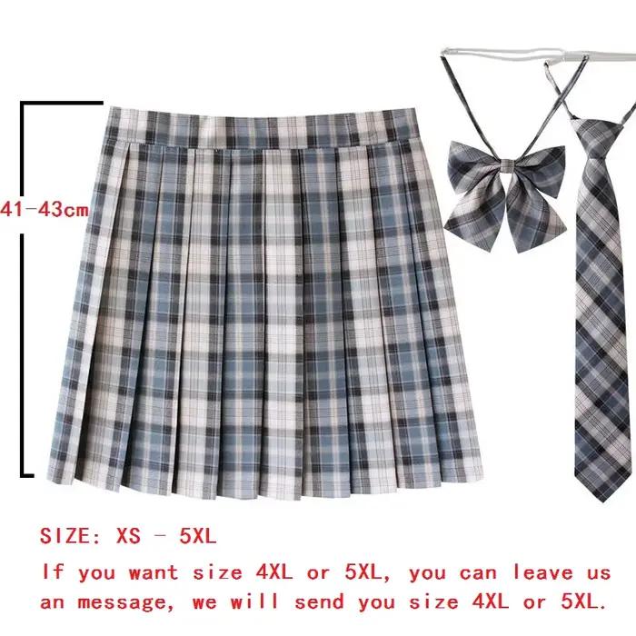 Jupe plissée à carreaux pour femmes junior, style kawaii, silhouette une ligne, ajustement confortable, polyester durable, occasions diverses