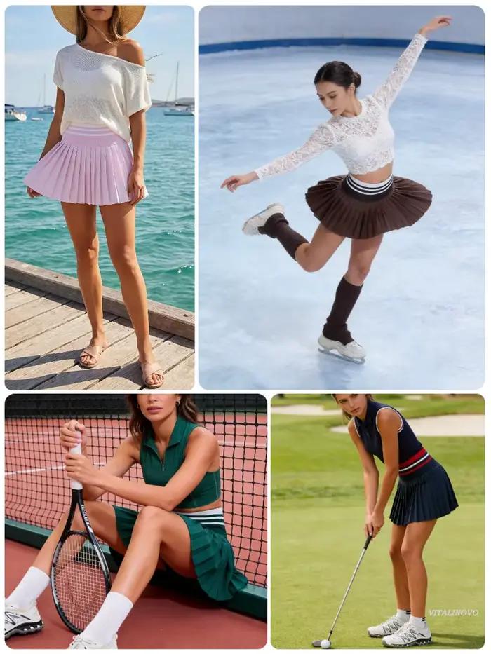 Jupes de golf VITALINOVO pour femmes