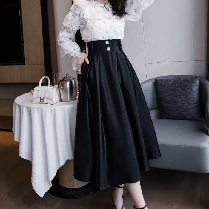 Jupe femme luxe élégant longue Maxi