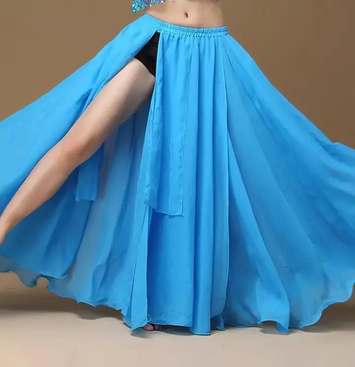 Jupe de danse du ventre fendue pour femme
