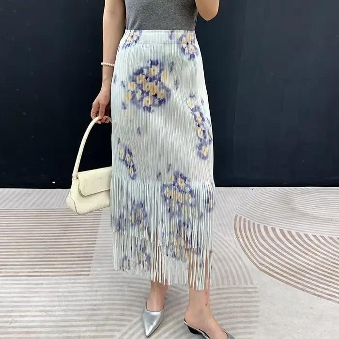 Jupe plissée décontractée pour femme Miyake