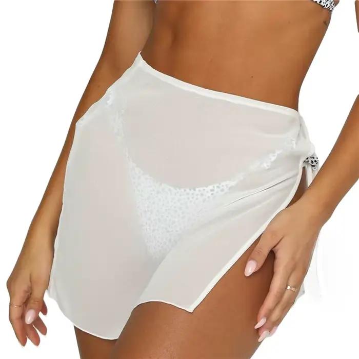 Jupe transparente à lacets pour femmes