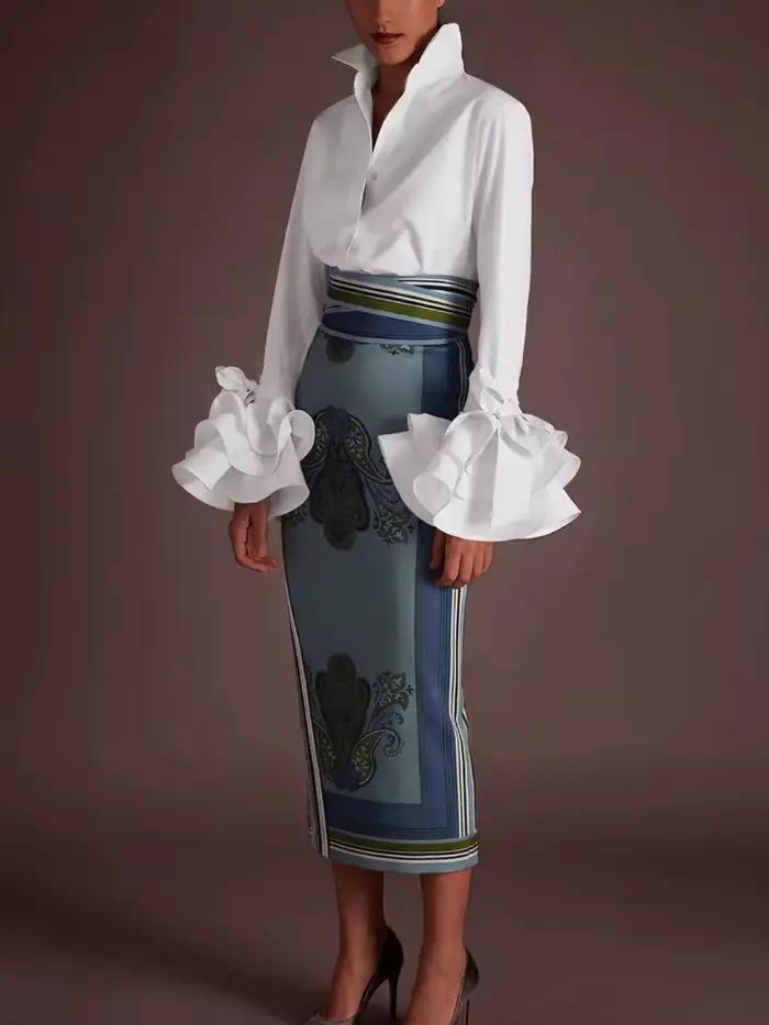 Jupe mi-longue UOOZEE pour femme