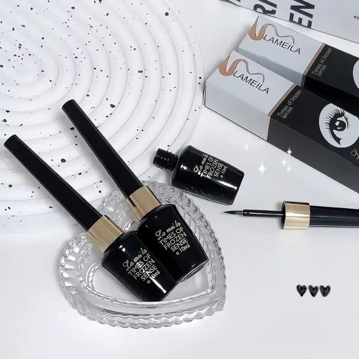 Eyeliner Gel noir longue durée, stylo Eyeliner liquide Ultra-fin à pointe dure et imperméable, outil de maquillage cosmétique Durable à séchage rapide