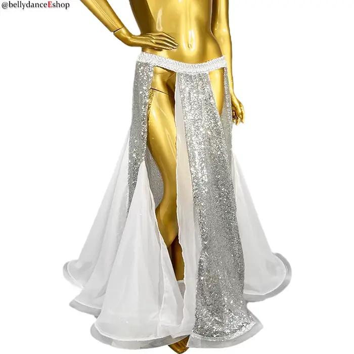 Jupe de costume Bellyylene à paillettes brillantes pour femmes et filles
