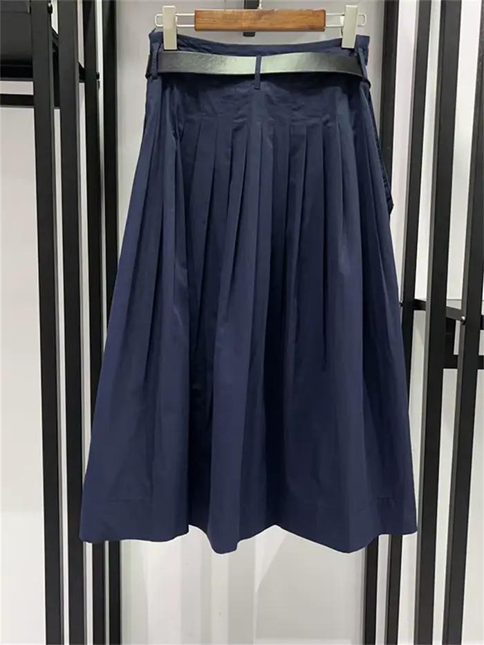 Jupe plissée mi-longue pour femme