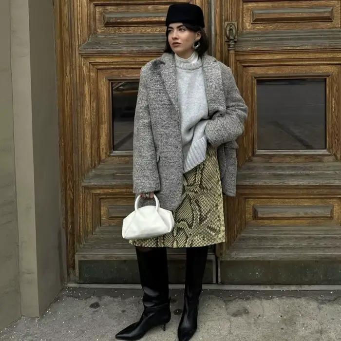 Jupe longue femme coupe ajustée