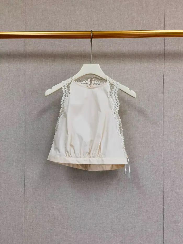 Jupe mi-longue évasée à taille haute femme décontractée en coton avec bordure en dentelle pour printemps été occasions estivales