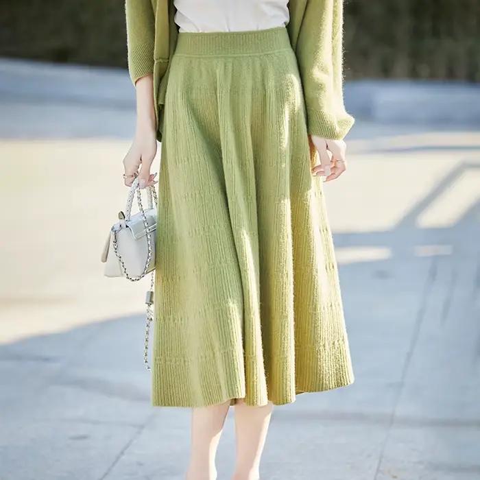 Nouvelle jupe en pure laine automne-hiver