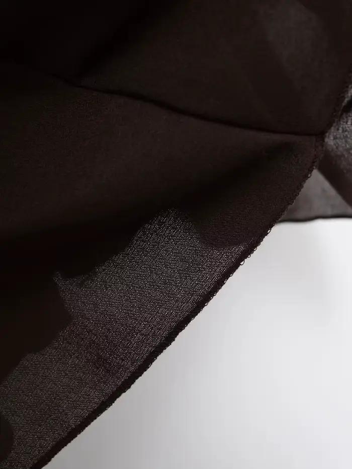 Jupe longue fluide mi-longue à volants étagés pour femme ETJ