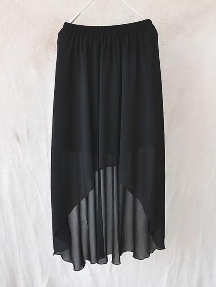 Jupe longue en mousseline de soie pour femmes
