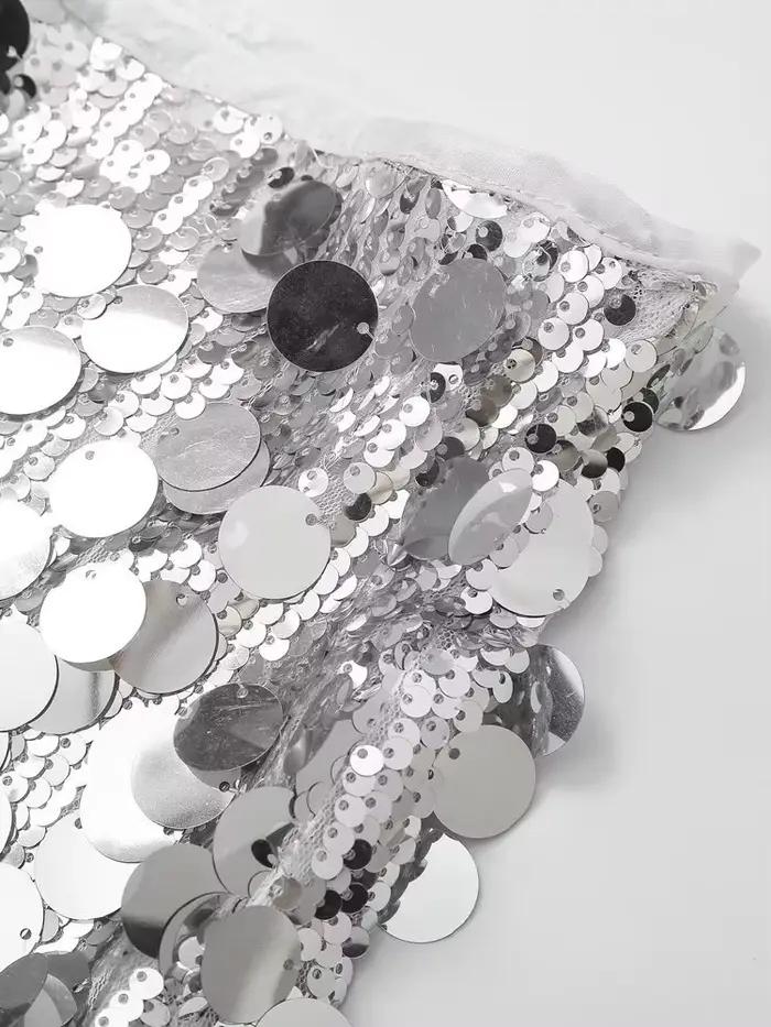 Mini jupe à paillettes pour femmes