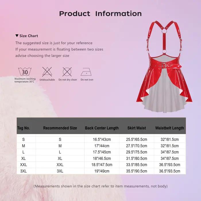 Jupe à bretelles en cuir pour femmes