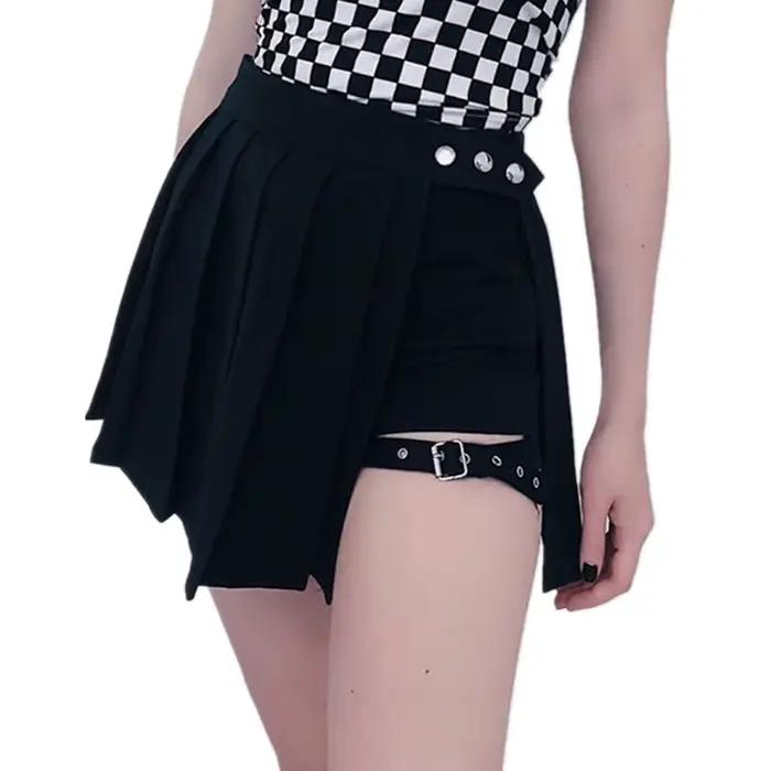 Jupe gothique plissée de Style foncé