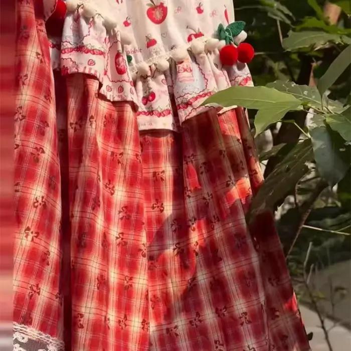 Jupe mi-longue à volants superposés pour femme