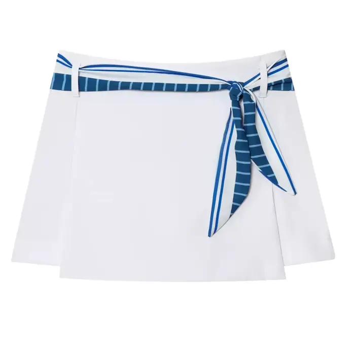 HXAO Bow rayure femmes jupe ensembles courts Patchwork Slip Corset haut