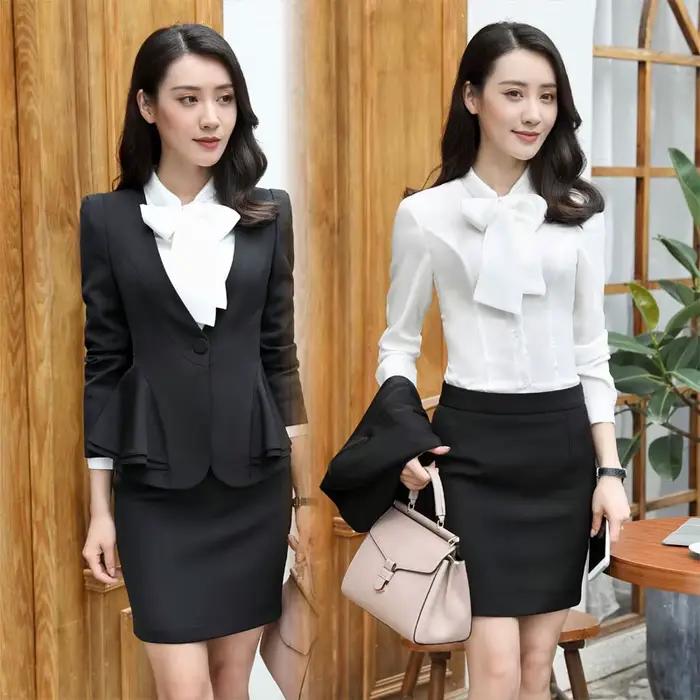 Blazer et jupe slim pour dames de bureau