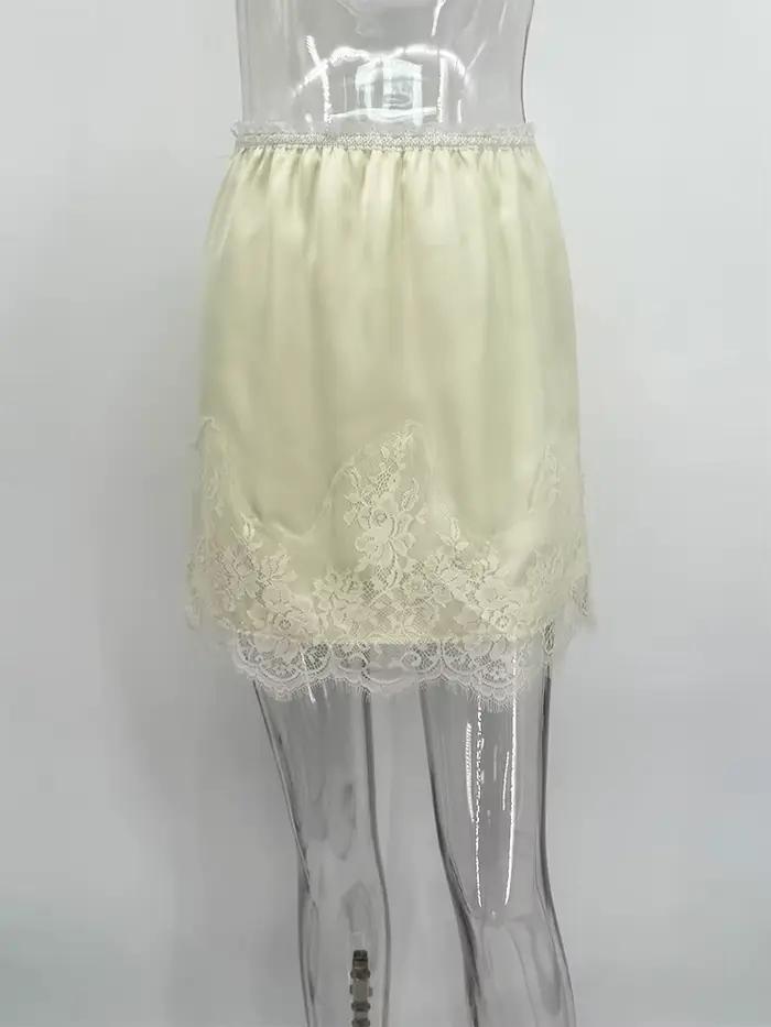 Jupe Trendix Polyester Patchwork Dentelle Haute Mode Décontractée Occasions Spéciales Fête Elégante