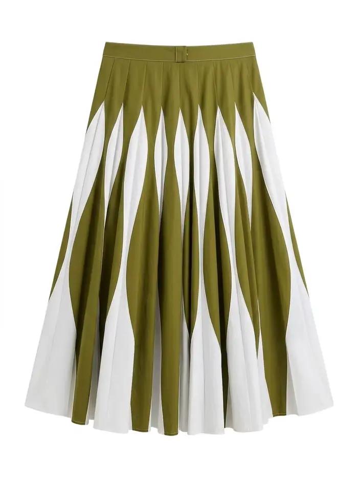 Ensemble jupe élégante pour femme Bonboho 2026 haut sans manches et jupe plissée taille haute polyester décontracté chic pour occasions spéciales printemps été