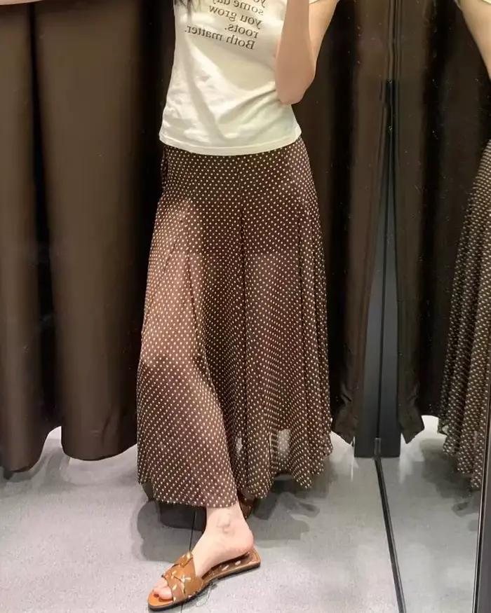 Jupe à pois pour femme