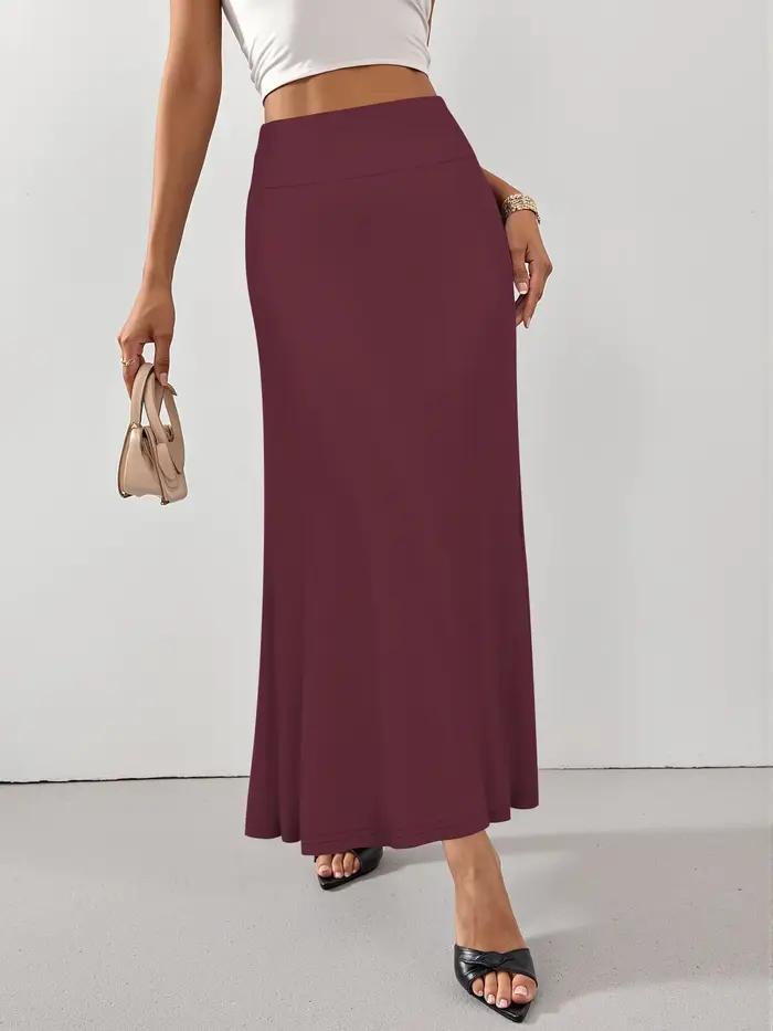 Jupe longue taille haute sur mesure