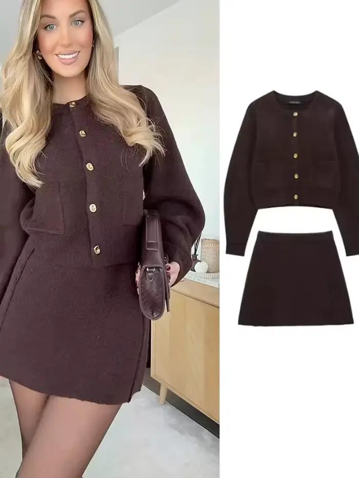 Jupe marron pour femmes