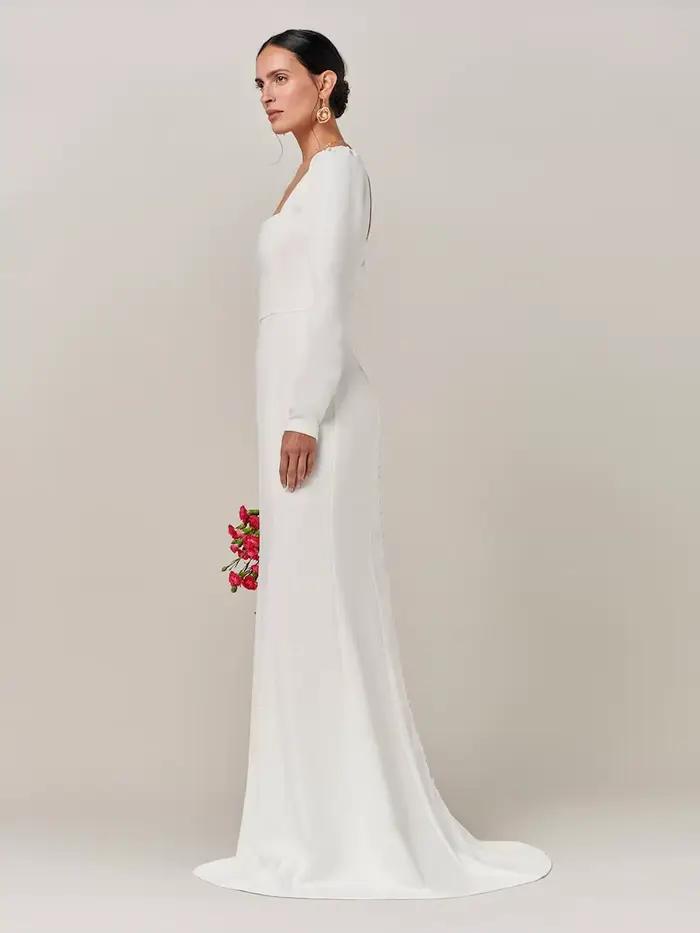 Robes de mariée sirène à col carré 2026