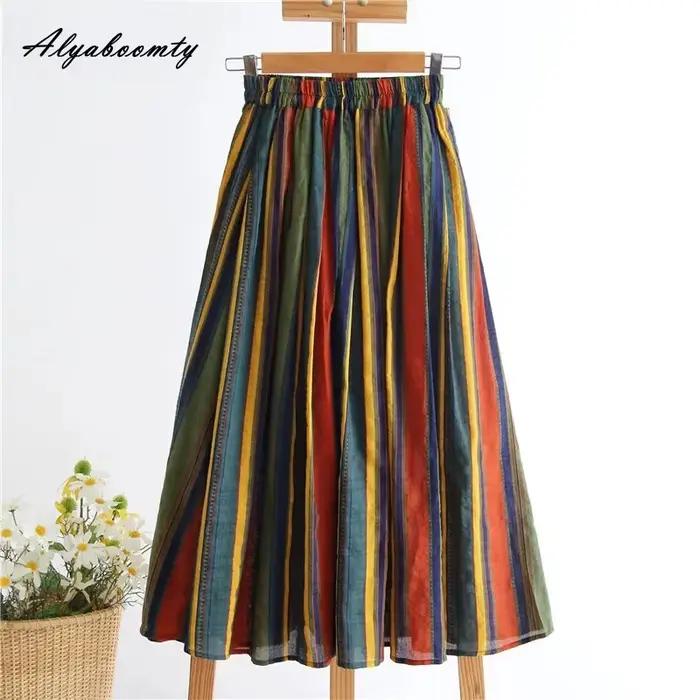 Jupe mi-longue japonaise Mori Girl pour femme