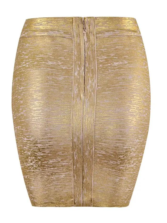 Vente en gros femmes jupe d'été Sexy noir argent or