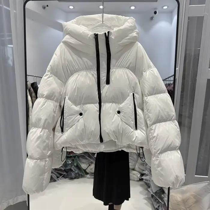 Doudoune automne hiver femmes manteau bouffant Vintage à manches longues à capuche Parkas femme décontracté épaissir chaud doudoune