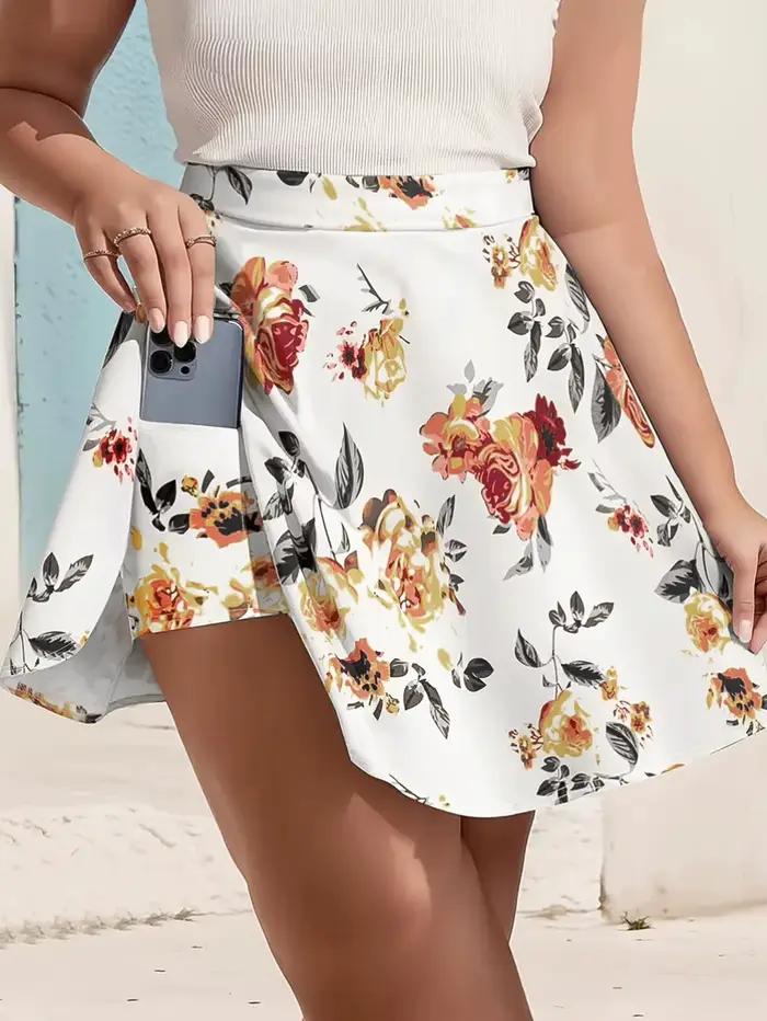 Nouvelle jupe imprimée florale pour femmes