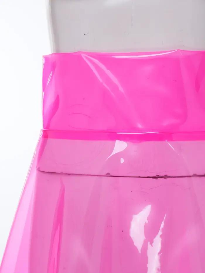 Jupe mini transparente en PVC pour femme