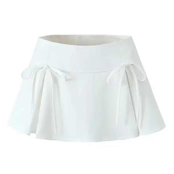 Balletcore Mini jupe avec nœud taille basse