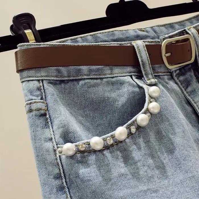 Jupe en jean de style coréen pour femme